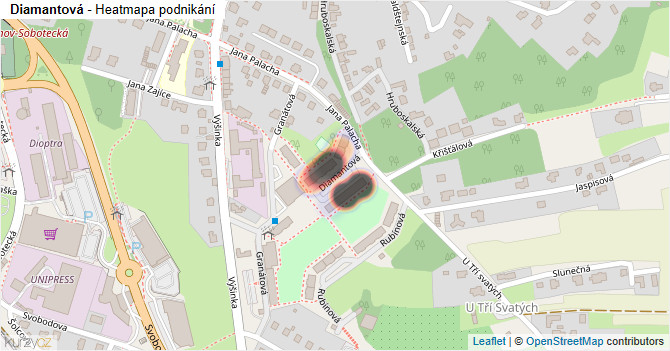 Diamantová - mapa podnikání