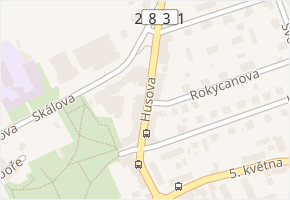 Husova v obci Turnov - mapa ulice