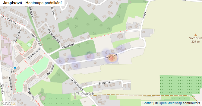 Jaspisová - mapa podnikání