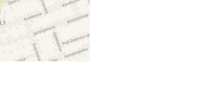 Jeronýmova v obci Turnov - mapa ulice