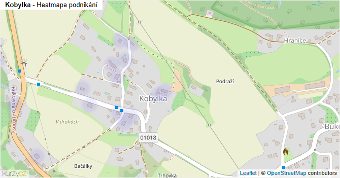 Kobylka - mapa podnikání