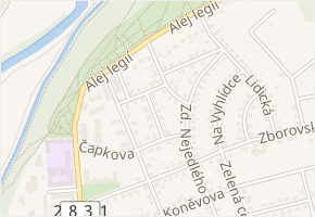 Kpt. Jaroše v obci Turnov - mapa ulice