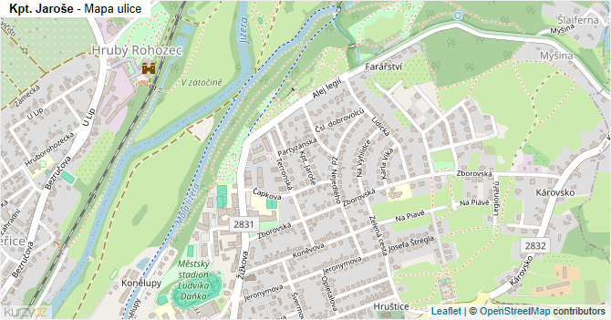 Kpt. Jaroše - mapa ulice