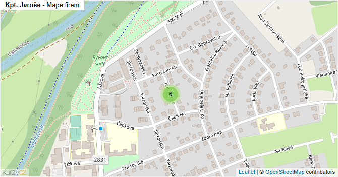 Kpt. Jaroše - mapa firem