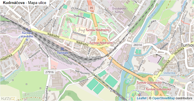 Kudrnáčova - mapa ulice