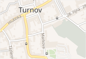 Markova v obci Turnov - mapa ulice