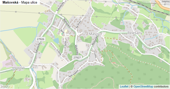Mašovská - mapa ulice