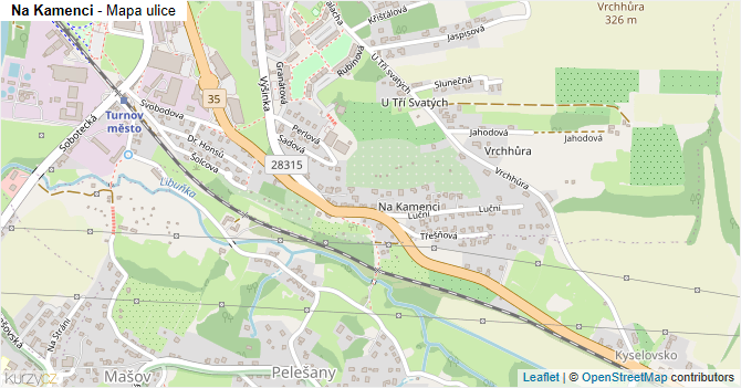 Na Kamenci - mapa ulice