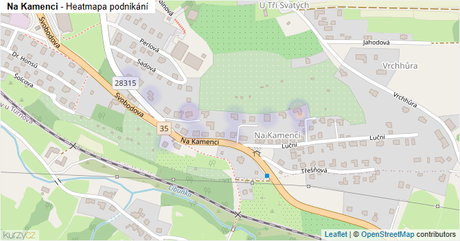 Na Kamenci - mapa podnikání