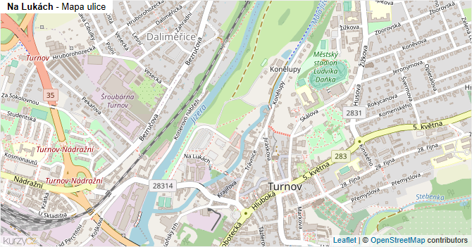 Na Lukách - mapa ulice