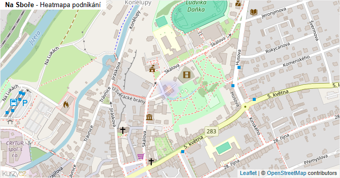 Na Sboře - mapa podnikání