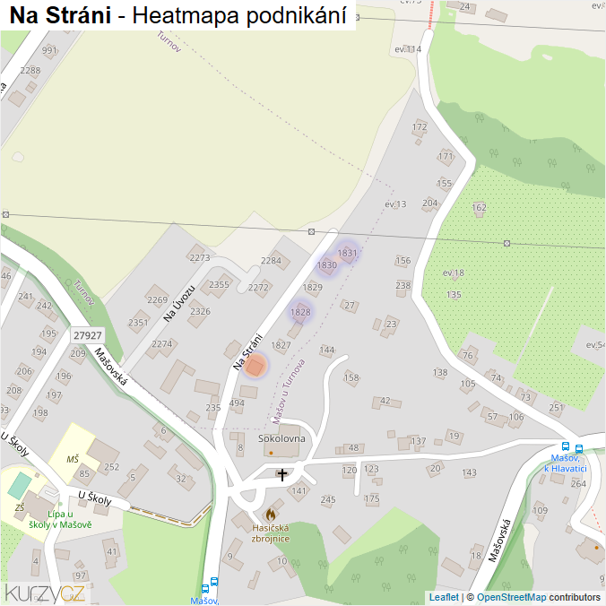 Mapa Na Stráni - Firmy v ulici.