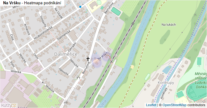 Na Vršku - mapa podnikání