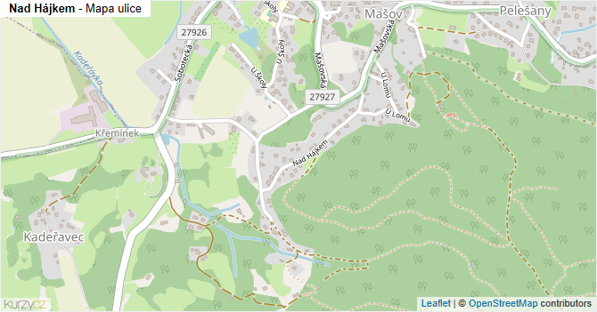 Nad Hájkem - mapa ulice