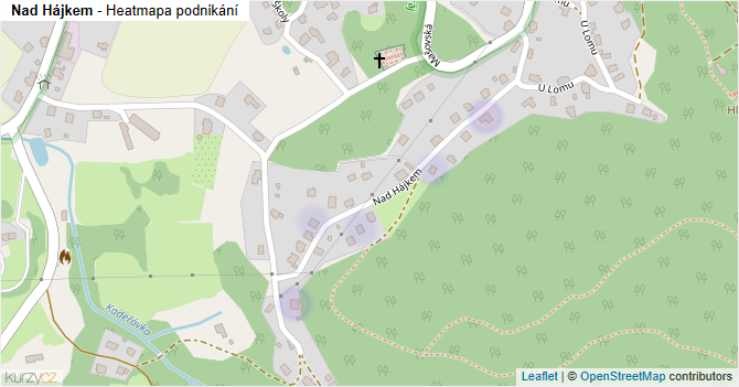 Nad Hájkem - mapa podnikání