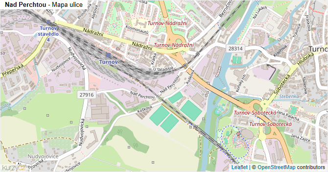 Nad Perchtou - mapa ulice