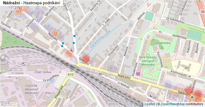 Nádražní - mapa podnikání