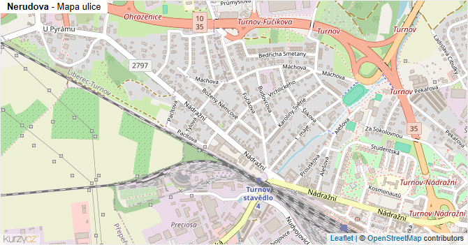 Nerudova - mapa ulice