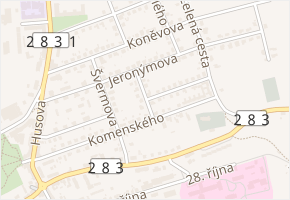Opletalova v obci Turnov - mapa ulice