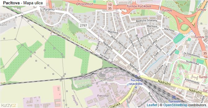 Pacltova - mapa ulice