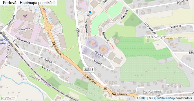Perlová - mapa podnikání