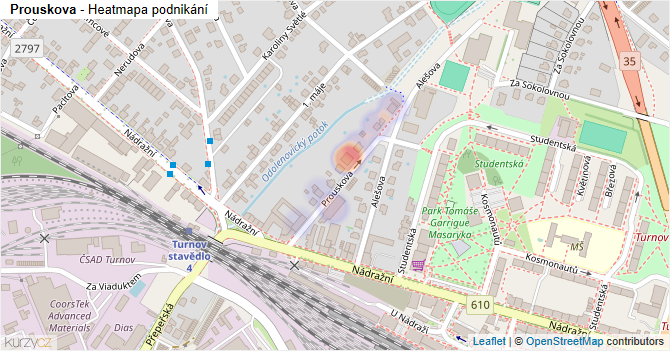 Prouskova - mapa podnikání