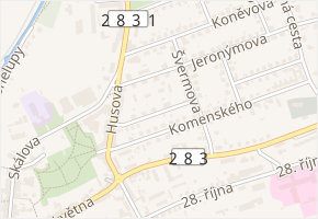 Rokycanova v obci Turnov - mapa ulice