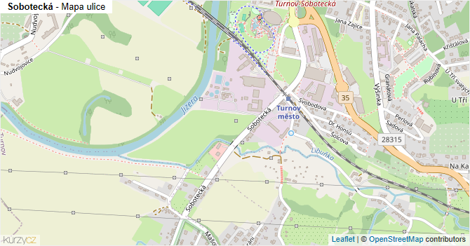 Sobotecká - mapa ulice