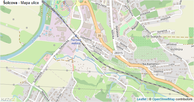 Šolcova - mapa ulice