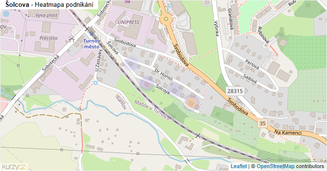 Šolcova - mapa podnikání