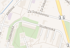 Studentská v obci Turnov - mapa ulice