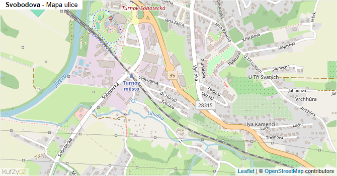 Svobodova - mapa ulice