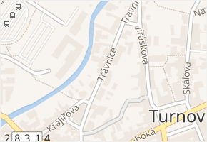 Trávnice v obci Turnov - mapa ulice