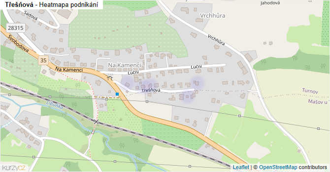 Třešňová - mapa podnikání
