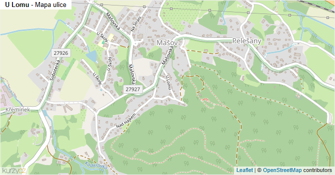 U Lomu - mapa ulice