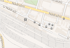 U Nádraží v obci Turnov - mapa ulice