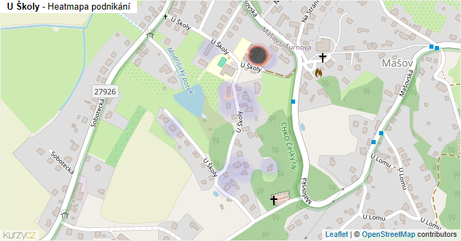 U Školy - mapa podnikání