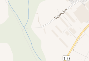 Vesecká v obci Turnov - mapa ulice