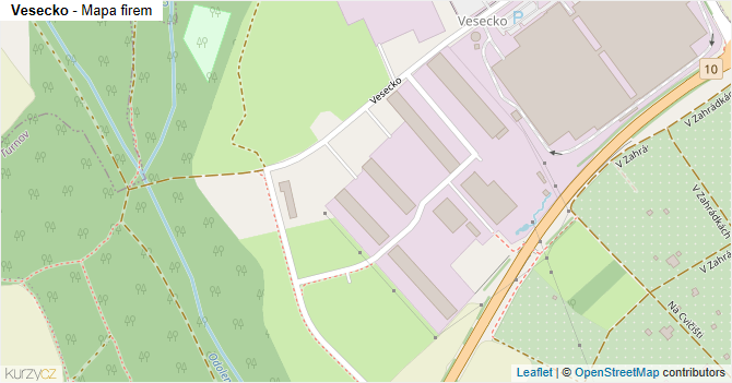 Vesecko - mapa firem