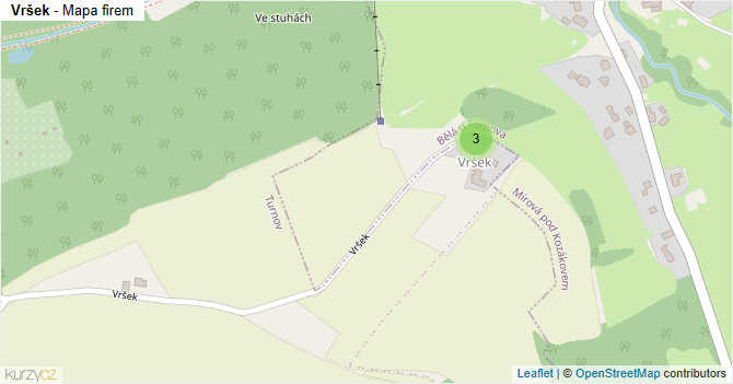 Vršek - mapa firem