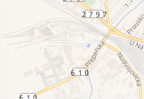 Za Viaduktem v obci Turnov - mapa ulice