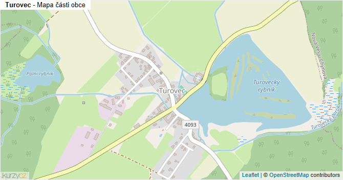 Turovec - mapa části obce