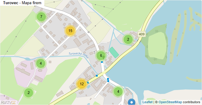 Turovec - mapa firem