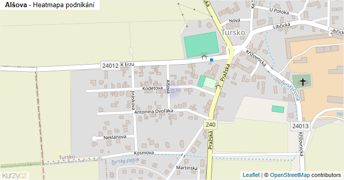 Alšova - mapa podnikání