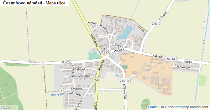 Čestmírovo náměstí - mapa ulice
