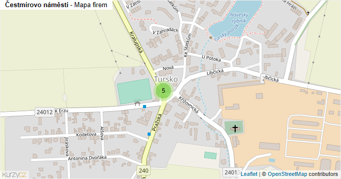 Čestmírovo náměstí - mapa firem