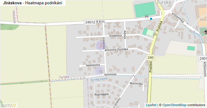 Jiráskova - mapa podnikání