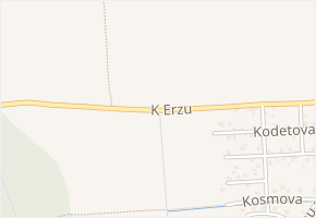 K Erzu v obci Tursko - mapa ulice