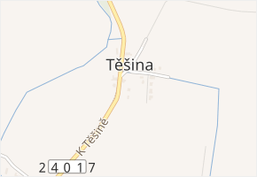 K Těšině v obci Tursko - mapa ulice