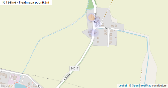 K Těšině - mapa podnikání